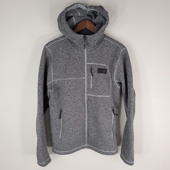 The North Face Jacket Mens Small Gray Gordon Lyons Fleece Knit Hoodie Full Zip - Picture 1 of 11
